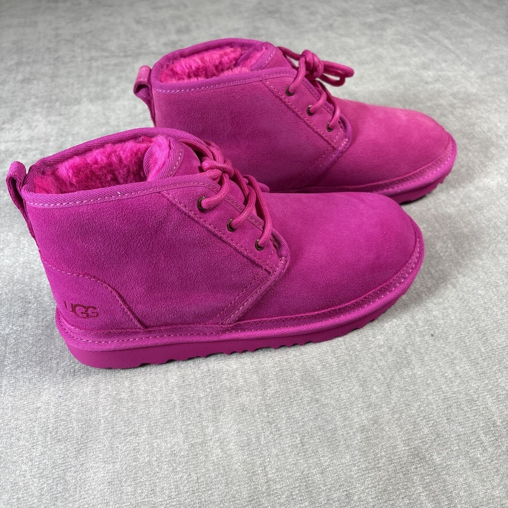 UGG Neumel Chukka Shearling Fur Winter Boots Rock Rose Pink Girls 5Y